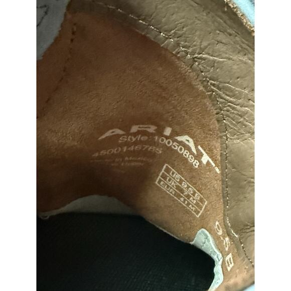 Ariat Womens Chandler Ankle Boots Bootie Blue Suede Size 9.5 Western Cowboy - Picture 3 of 8